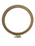 Nurge Premium Quality 16 mm Wood Embroidery Hoop, Cross Stitch Hoop with Gold Plated Adjustable Brass Screw (No:4) (160mm = 6.30