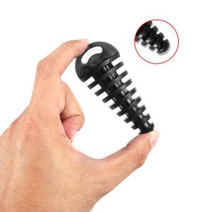 Almocn Muffler Exhaust Wash Plug 0.6-1.5 Wash Plug With Streamer For Motorcycle Bike 2 Stroke Rubber Exhaust Silencer, Black