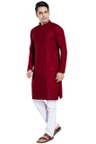 Divisive Men'S Sequince Embroidered Cotton Blend Only Kurta (Dkrt2_Xl_Maroon)