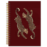 SAFDSGFDB Burgundy Leopard Notebook Journal 5.5x8.3, Leopard Office Supplies, Funky Y2k Cheetah Spiral Hardcover Journal Noteboo