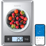 Renpho Digital Food Scale Kitchen Scale Weight Grams And Oz For Baking Cooking And Coffee With Nutritional Calculator For Keto Macro Calorie And Weight Loss With Smartphone App Stainless Steel -Like New