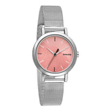 Sonata Linnea Quartz Analog Pink Dial Silver Stainless Steel Strap Watch For Women - Nt8174Sm02