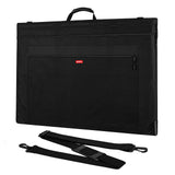Nicpro Light Weight Art Portfolio Bag, 24x36 Black Art Canvas Portfolio Case with Detachable Shoulder Strap, Leather Corners, Ca