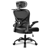 Freepub Ergonomic Office Chair with Headrest 3D, Mesh Office Desk Chair with Adjustable Lumbar Support, Computer Chair with Flip