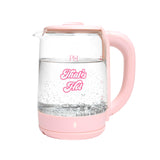 Paris Hilton Electric Kettle, Fast Boil with Auto Shut-Off, LED Indicator, 360 Base, Cord Storage, 1.8-Liter, Glass, Pink