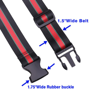 Luggage Strap add a Bag, Heavy Duty Adjustable Suitcase Belt Travel Attachment Travel Accessories for Connecting Your Luggage (B
