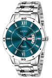 Matrix Antique 2.0 Day & Date Softest Silicone Strap Analog Watch For Men & Boys (Teal Green)