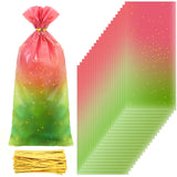 Sweetude 100 Pcs Wildflower Party Cellophane Treat Bags Candy Plastic Clear Goody Bags Flat Bottom Gift Supplies for Baby Shower