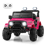 OLAKIDS Ride on Truck, 12V Battery Powered Electric Vehicle for Kids with Remote Control, Bluetooth, Power Display, LED Lights, 