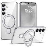 ETPESOK Compatible with Samsung Galaxy S24 Case with Magnetic Ring Stand [Compatible with Mag-Safe] [Full Camera Lens Protector]