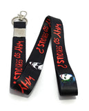 Joker Why So Serious Id Card Tag Holder Neck Strap Fabric Lanyard Keychain Black