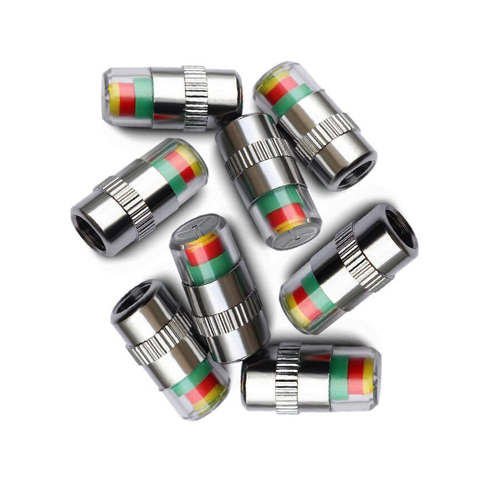 ANKI HAPPIgO 8Pcs 22Bar 32PSI car Tire Pressure Monitor Valve Stem caps Sensor Indicator 3 color Eye Alert