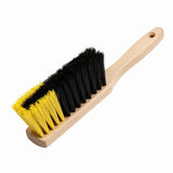 11.2inch Hand Broom with MediumStiff PET Bristles, Handheld Bench Brush for Dry Cleaning, Shop Brush with Wooden Handle for Sweepi