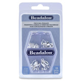 Artistic Wire Beadalon Pinch Bail Pendent Varity Pack Nickel Free Silver Plated, 18Piece