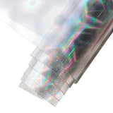 HYANG Transparent Big Pentagon PVC Super Clear Holographic Vinyl Faux Leather Sheets 1 Roll 12 x 53 (30cm x 135cm) for DIY Bows 