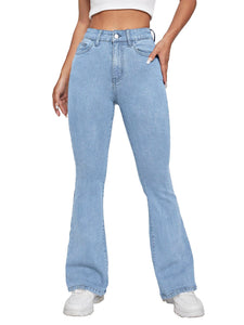 Toplot High Waist Flare Leg Jeans (Jeans-5155-Sky-28),Sky,28,B0CVB75JSX