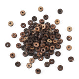 FASHEWELRY 100Pcs Flat Round Coconut Beads 9mm Dyed Donut Disc Wood Spacer Beads for DIY Bracelet Necklace Jewelry Making (Cocon
