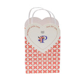 Chumbak P Alphabet Gift Bag with Penguin Print, 2.4L Large Paper Gift Bag with Handles for Birthday Return Gifts, Personalized I