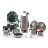 Kelly Kettle Ultimate Base Camp Kit - 54 oz Large Stainless Steel Camp Kettle, Lightweight Camping Kettle with Whistle, Kelly Ke