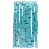 Natural Blue Turquoise Rectangle Tube Beads 4x13mm 38cm/str Loose Semi Gemstone Stone Beads for Making Bracelets Necklace Earrin