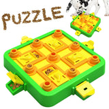 Dog Puzzle Toy Mental Stimulation - Level 3 in 1 Dogs Food Feeder Puzzle, Dog Treat Puzzle Feeder (Advanced-Green Board)