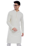 Divisive Men'S Sequince Embroidered Cotton Blend Only Slim Fit Kurta (Dkrt674_S_Cream)