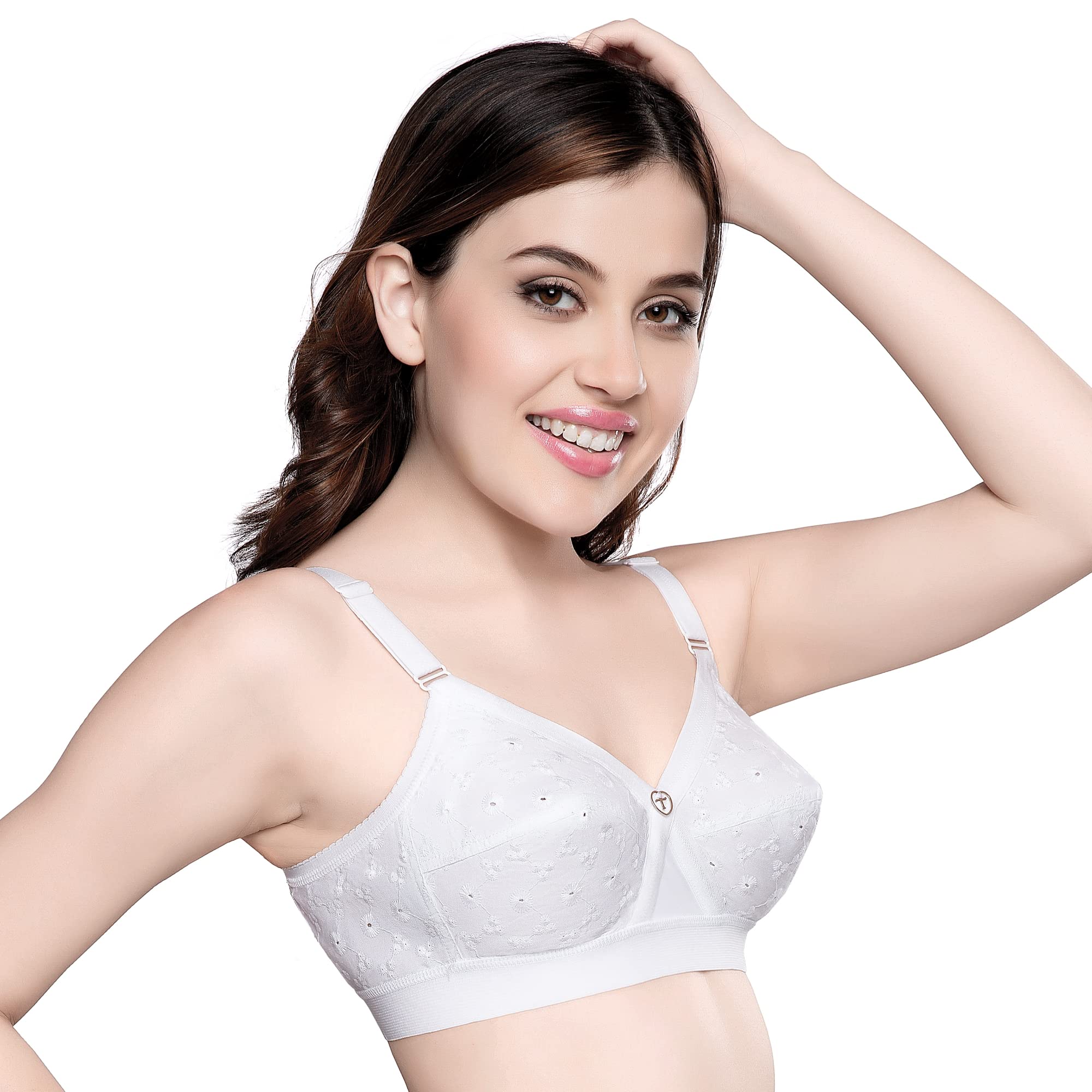 Trylo Kch Chikan 42 White H - Cup,WHITE,42,B0B2MTXBPM