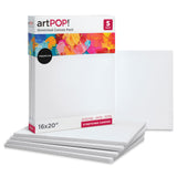 artPOP! Stretched Canvas Pack 16 x 20, Pkg of 5