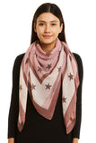 Icw WomenS Lightweight Floral Print Scarf Soft Fashion Wrap For All Seasons Dn108 (Pink)