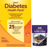 Diabiets Health Pack, 60 Packets Plus Freeze Dried Kyoho Grapes, 3.52 Oz(Great Snack) Bundle