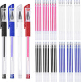 JANYUN 4-Piece Heat Erasable Pens for Fabric with 12 Refills - Fabric Marking Pens for Quilting, Sewing, DIY & Tailoring