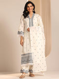 Libas Women'S Pure Cotton Ethnic Motifs Kurta Sets (99249_Off White_M)