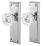 ToPToToo Single-Side Glass Dummy Door Knobs,Inactive Door Knobs for Closet,Antique Bifold Door Knobs Replacement,Crystal Dummy D