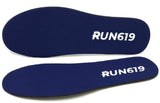 Run 619 Zero Drop Shoe Insoles, Traditional Shape, Foot Forming, Regular Width Thin, Firm, Flat Shoe Inserts Mens 78 / Wom