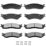 AUTOMUTO 8PC Front & Rear Semi-Metallic Disc Brake Pads Set D702 D965 For Dodge Ram 1500 2006-2008,For Dodge Ram 2500 2003-2008,