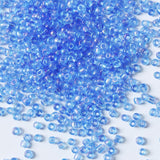 Bulk 4mm Blue Seed Beads for Jewelry Making 110 Grams About 1600pcs,6/0 Glass Craft Beads for Making Earrings, Bracelets, Pendan