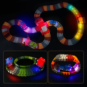 Save Unicorn Tracks Cars Replacement only,Track Cars for Tracks Glow in The Dark, Car Tracks Accessories with 3 Flashing LED Lig