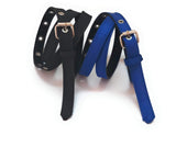 Generic Women 2 Denim Belts Mate Black And Royal Blue Combo