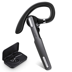 ICOMTOFIT Bluetooth Headset, Wireless Bluetooth Earpiece V5.0 Hands-Free Earphones with Built-in Mic for Driving/Business/Office