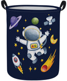 ESSME Kids Laundry Basket,Space Hamper Collapsible Canvas Waterproof Storage Bin for Boys, Nursery Hamper,Gift Baskets,toy bins(