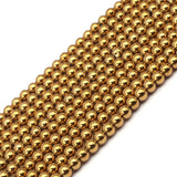 GEM-insid 2mm Natural Gold Hematite NonMagnetic Round Beads for Jewelry Making Bracelets Necklace 15
