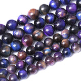 32PCS 12MM AAA Blue Purple Starry Sky Tiger Eye Stone Beads Natural Gemstone Bead Crystal Healing Energy Jewelry Making DIY 15 i