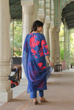 Gosriki Women'S Cotton Blend Straight Printed Kurta With Pant & Dupatta (Protin-Cerosin-Nw-Gs_L_Blue_Large),Blue,,B0CQPKBMZW