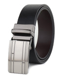 Sunshopping MenS Formal Genuine Leather Auto Lock Buckle Black Belt (Jafa100Bl) (36, Black)