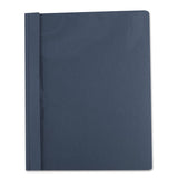 Universal 56138 Plastic Cover, Tang Clip, Letter, 1/2Inch Capacity, Clear/Dark Blue, 25/Box