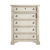 American Woodcrafters 2910 Heirloom Five Drawer Chest Antique White