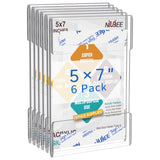 Niubee Acrylic Sign Holder 5x7 Vertical, Wall Mount Sign Holder Door Sign Holder Memo Holder Clear Wall Frame with Tape Adhesive