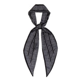 Radhu & Kabby Black & White Geometric Print Scarf | Silk Satin Long Neck & Hair Scarf | Stylish, Soft, Lightweight Scarf For Sum