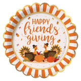 Friendsgiving Paper Plates, 50 Count Disposable Thanksgiving Dinner Plates, Happy Friendsgiving Party Decor Supplies, Funny Fall