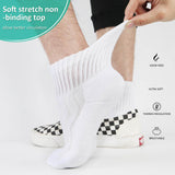 Wide Non-Binding Bamboo Crew Socks for Sensitive & Large Feet, Black